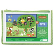 Mudpuppy 攜帶拼圖 森林夥伴, 12片, 1組