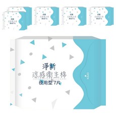 淨新科技 涼感衛生棉/衛生巾, 夜用型28cm, 7片, 6包