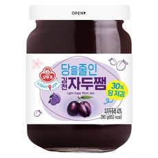 오뚜기 LIGHT 앤 JOY 당을줄인 김천자두쨈, 290g, 1개 290g, 1개