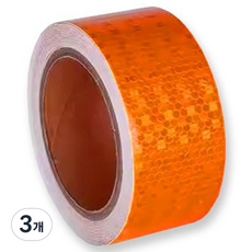 TIS 고휘도 벌집 반사테이프, 오렌지, 3개