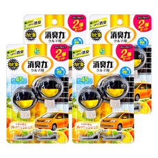 ST 雞仔牌 消臭力 車用夾式芳香劑 3.2ml 柑橘香, 4組