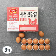 하림 무항생제 햇달걀 중란, 20구, 3개