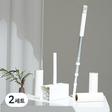 니토리 사선컷팅 테이프 클리너 3단 롱 핸들 본품 + 거치대 + 리필 3p 세트, 2세트