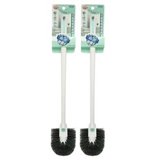 巧巧 抗菌馬桶側邊刷 8 x 8 x 48cm, 黑白色, 2個