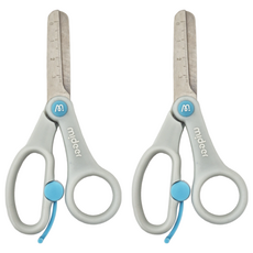 mideer 兒童多功能省力剪刀 MD-3319 3歲以上, 湖水藍, 2支