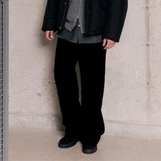 MIND BRIDGE 男士寬版單褶燈芯絨鬆緊帶長褲 MYPT7150