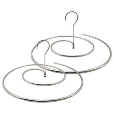 小麥購物 C211螺旋衣架 189g 2個, 銀色