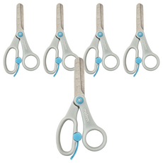 mideer 兒童多功能省力剪刀 MD-3319 3歲以上, 湖水藍, 5支