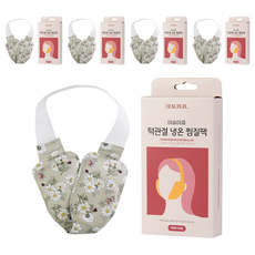 테슬테즐 턱관절 찜질팩 올리브 플라워, 5개