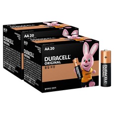 듀라셀 오리지널 AA 건전지, 20개입, 2개