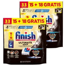 finish ULTIMATE PLUS 極致強效洗碗錠 33顆, 2包, 402.6g
