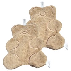 沐慕家居 小熊軟糖造型擦手巾-淺棕, 1條, 2條