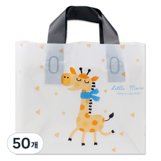 아이엔피 LDPE 손잡이 비닐백 중 35 x 25 cm, 10 큐티기린, 50개