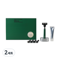 블락 스페셜세트 포그그린, 2세트, 블락면도기 + 스탠드 + 쉐이빙클렌져 + 면도날 4p