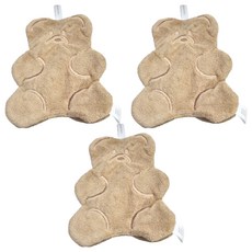 沐慕家居 小熊軟糖造型擦手巾-淺棕, 1條, 3條