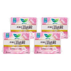 Laurier 蕾妮亞 台灣公司貨 零觸感特薄 0.1cm 羽感棉 衛生棉 超長夜用型, 35cm, 5片, 4包