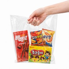 코멧 투명한 무지 비닐 PE 쇼핑백, 1개, 100개입