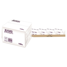 五月花 迷你摺疊紙巾 抽取式, 100抽, 60包