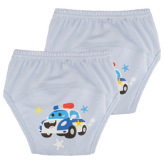 아가짱 유아용 프랜들리 배변훈련팬티, 하늘색(경찰차), 2개