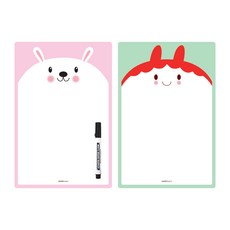 magpia 可愛圖案白板 2入+白板筆