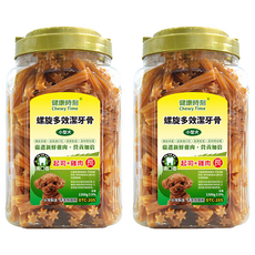 Chewy Time 健康時刻 小型犬 螺旋多效潔牙骨 長, 2桶, 1.3kg, 起司+雞肉
