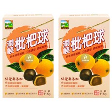 食材工坊 潤喉枇杷球 草本精華濃縮 滋養潤喉 清涼解渴 使口氣芬芳, 115g, 2盒