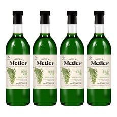 메티에 청포도향 시럽, 4개, 750ml