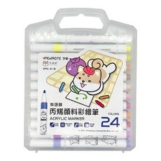 PENROTE 筆樂 柴語錄丙烯顏料彩繪筆, DPE1618, 24色, 1盒