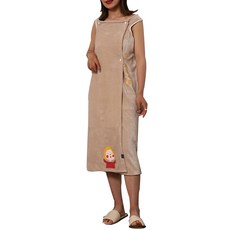 Kong K-LIVING HOME 臉紅少女浴袍 M, 棕色, 1個