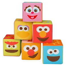 K's Kids 奇智奇思 芝麻街學習積木組 9個月以上 Activity Soft Blocks, 多色, 1組