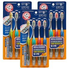 ARM & HAMMER 鐵鎚牌 小蘇打亮白護理牙刷, 4個裝, 3個