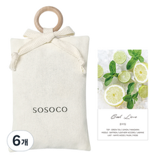 Sosoco 室內織物香氛袋 清爽萊姆, 30g, 6個