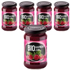 RUDOLFS 유기농 라즈베리잼, 400g, 5개