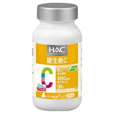 永信藥品 HAC 哈克麗康 維生素C緩釋錠 1000毫克 8小時長效釋放, 1罐, 60顆