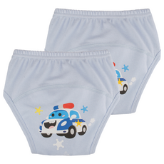 아가짱 유아용 프랜들리 배변훈련팬티, 하늘색(경찰차), 2개