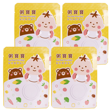 粥寶寶 無毒農 香濃蘋果薑黃雞 12個月以上, 120g, 4包