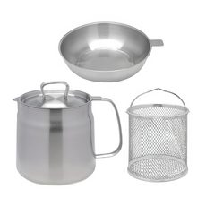 鼎匠 濾油壺油炸鍋 附濾網 + 蓋子 + 炸籃, 1個, 1.5L