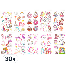 Nawato 迷你獨角獸紋身貼紙, 隨機出貨, 30個