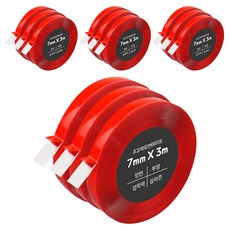 DADA 高黏度無痕防水雙面膠帶 7mm*3m, 透明, 12個