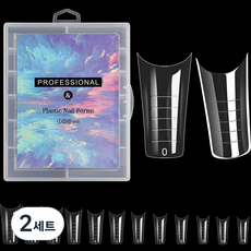 雙效美甲延長紙託甲片 120p 組 N型, 透明, 2套