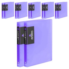 Heemang A4 40頁 O環透明文件夾 半透明, 紫色, 12個