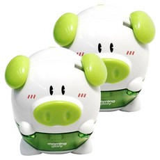 morning glory 迷你豬削鉛筆機, 綠色, 2個