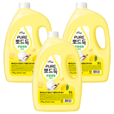 PURE 純 潔淨廚房洗碗精 檸檬香, 3L, 3個