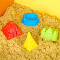 캐스비 네이처 세계문화유산 모래찍기틀 놀이 4종 세트, 랜덤 발송, 98g, 1세트