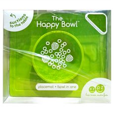 ezpz 快樂餐盤 Happy Bowl 餐碗, 26*23*3.8cm, 蘋果綠, 240ml, 1個