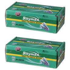 레이맥스 알카라인 건전지 AAA 30p + AA 30p, 60개입, 2세트