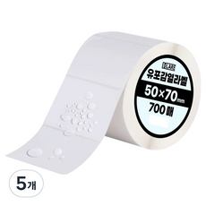 디클레어 유포감열 라벨지 바코드 프린터용 700p, 5개
