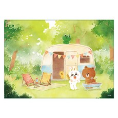 NEW WIS 小牛津 LINE FRIENDS系列 遊戲拼圖, 500片, 熊大的烤肉派對, 1盒