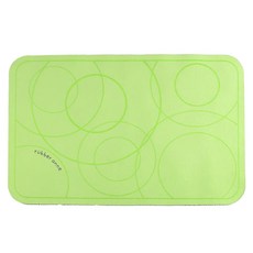 rubber anne 旅行軟式珪藻土吸水地墊 圓舞曲, 精緻柔軟 方便攜帶, 乾爽 止滑, 天然材質 無毒 環保, 60 x 40 cm, 草地綠, 1個