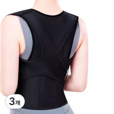 몽리코 편안 통풍 습관 바른 자세 밴드 블랙, 3개